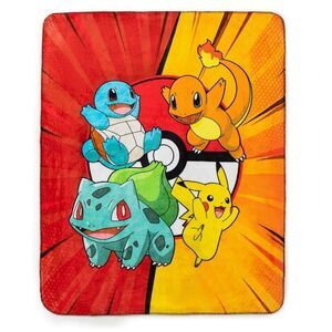 Pokemon "Battle Burst" 50" X 60" Cloud/‎ Faux Fur Throw